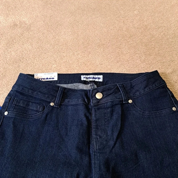 Peter Nygard Dark Blue Ankle & Cropped Jeans - Picture 2 of 11